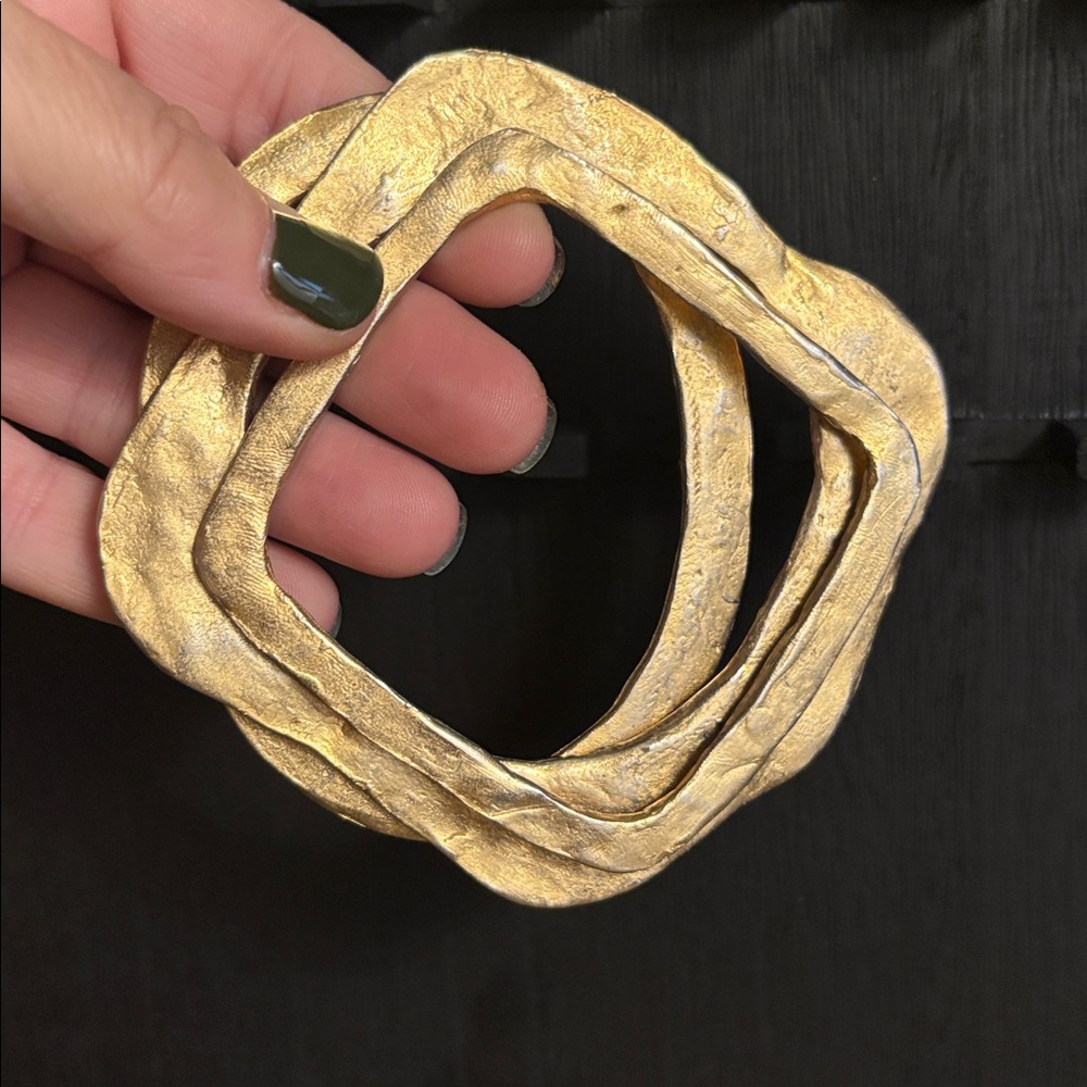 Susan Shaw Gold Textured Bracelet Set - Picture 5 of 5